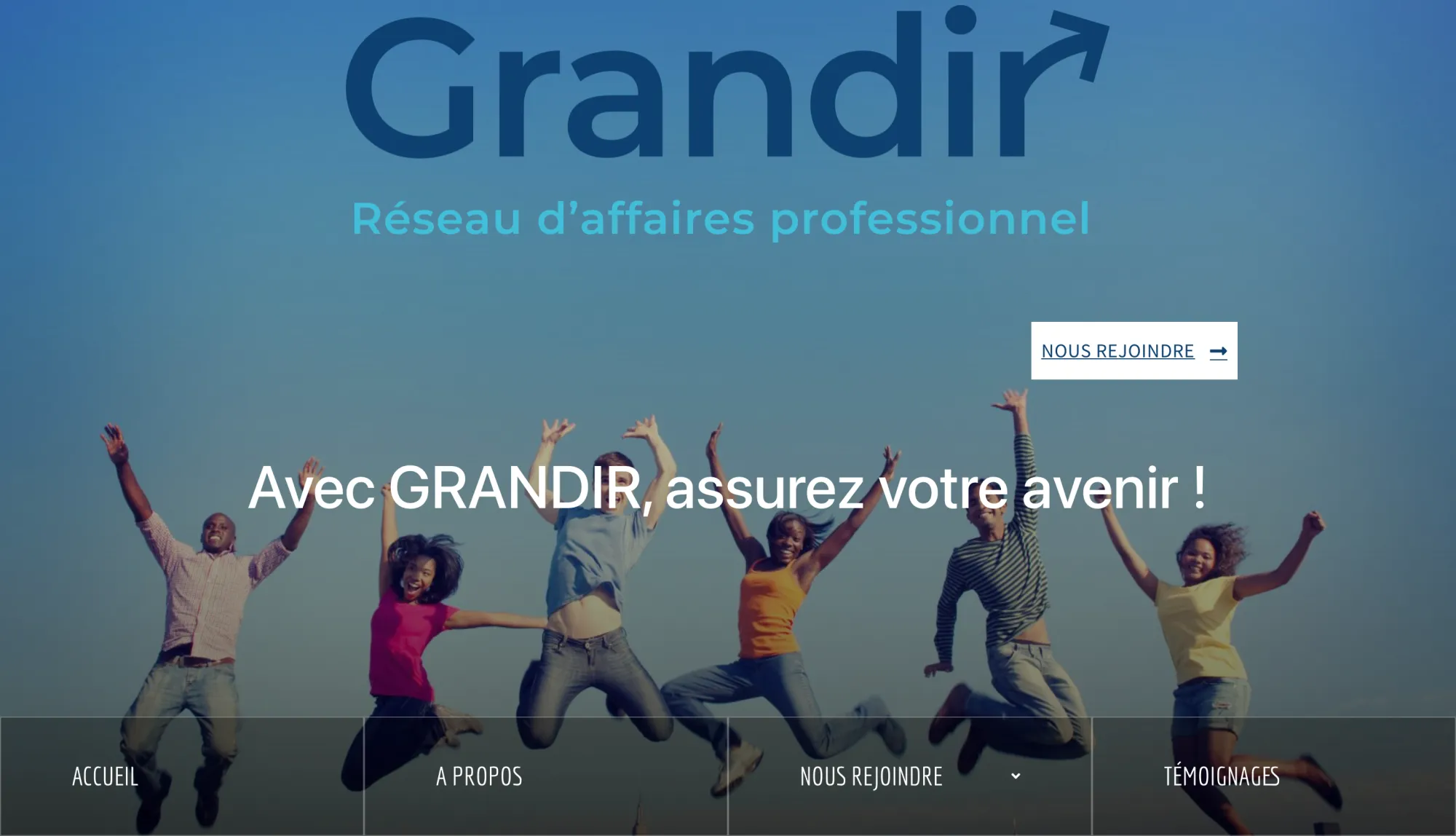 Page d’accueil : Grandir Réseau d’Affaires Professionnel